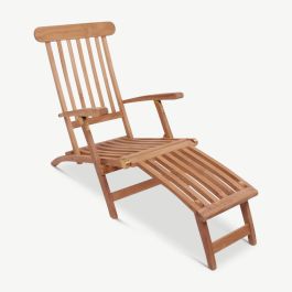 Adam Deck Chair, Natural Teak