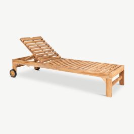 Akosia Sunlounger, Natural Teak
