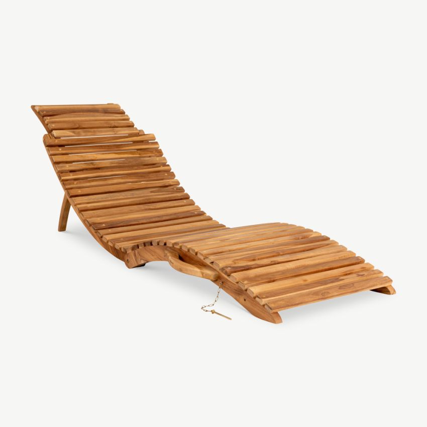 Adelita Sunlounger, Natural Teak