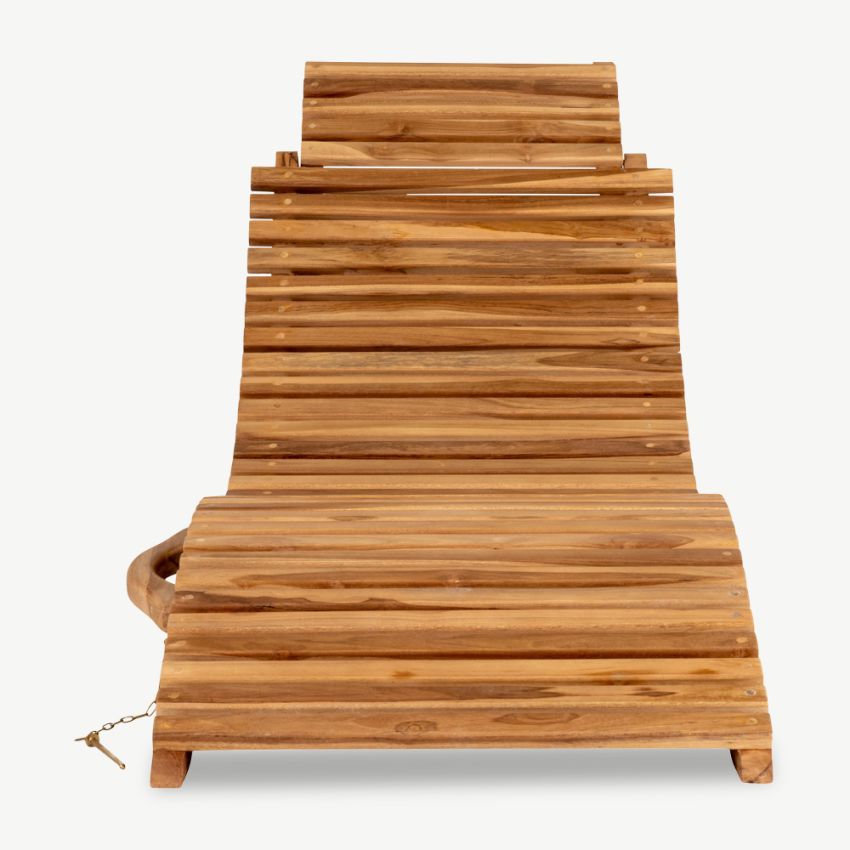 Adelita Sunlounger, Natural Teak