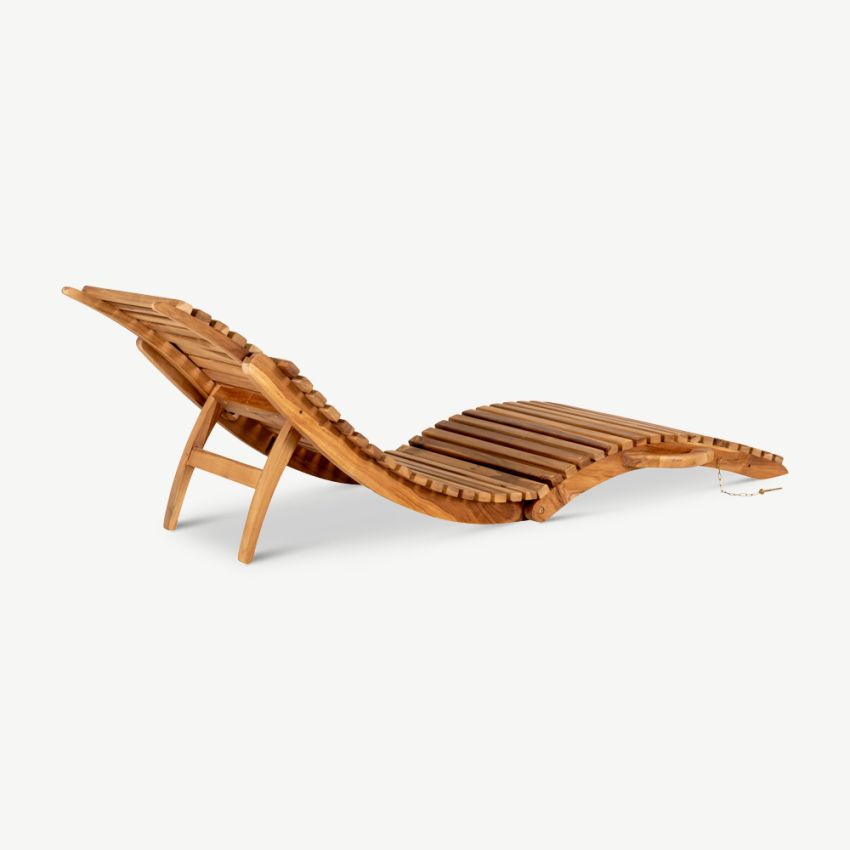 Adelita Sunlounger, Natural Teak