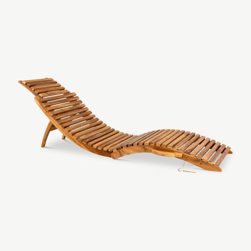 Adelita Sunlounger, Natural Teak