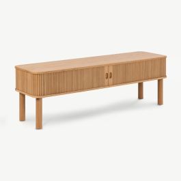 Lazaro Wooden TV Unit, Natural Oak