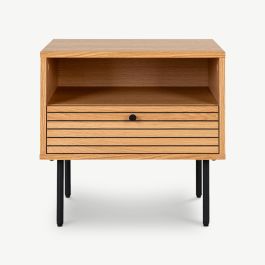 Nara Bedside Table, Natural Wood