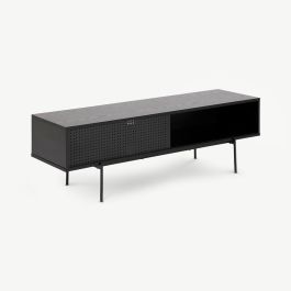 Lyla TV Stand, Black Wood & Metal