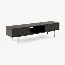 Lyla TV Stand, Black Wood & Metal, Large