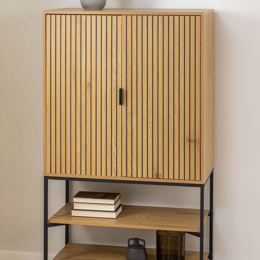 Akio Wooden Cabinet, Natural Oak