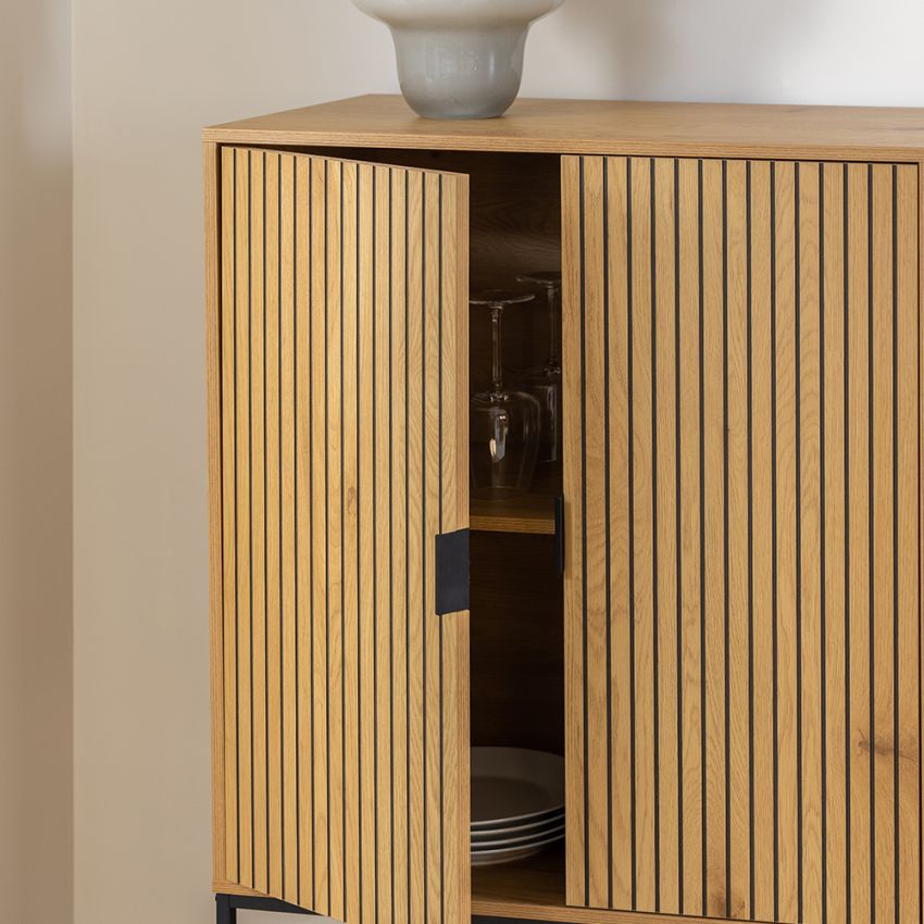Akio Wooden Cabinet, Natural Oak