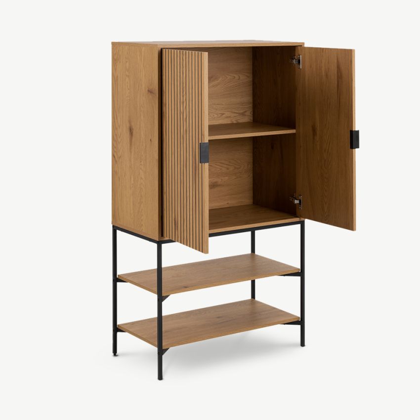 Akio Wooden Cabinet, Natural Oak