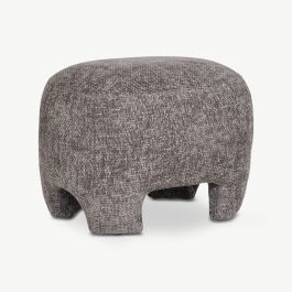 Elna Footstool, Grey Fabric