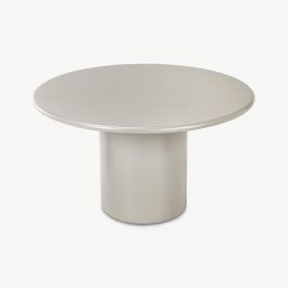 Erion Round Dining Table, Light Grey - Ø120 cm
