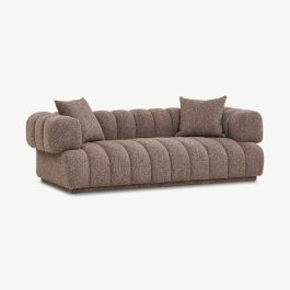 Sonia 3 Seater Sofa, Brown Bouclé