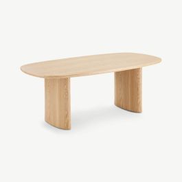 Lion Oval Dining Table, Natural Ash Veener - 210 cm