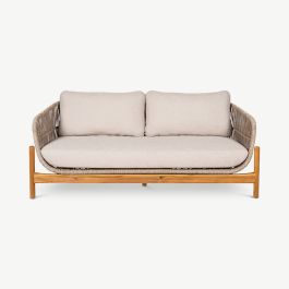 Paloma Outdoor Sofa, Acacia Wood & Rope