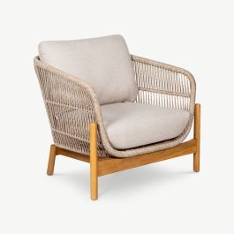 Paloma Outdoor Armchair, Acacia Wood & Rope