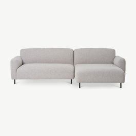 Sofia Right Corner Sofa, Light Grey Bouclé