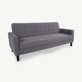 Andy 3 Seater Sofa Bed, Dark Grey Fabric