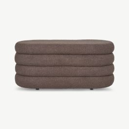 Oliver Storage Bench, Mocha Brown Bouclé