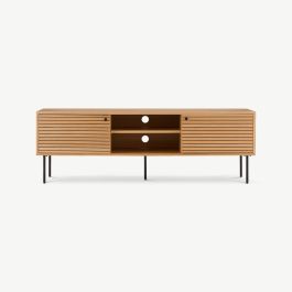 Nara TV Stand, Natural Wood