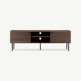 Nara TV Stand, Brown Wood