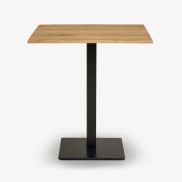 Elza Square Bistro Table, Natural Oak