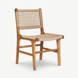 Asia Outdoor Chair, Teak & Rattan