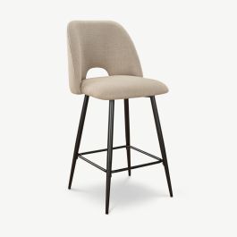 Caio Kitchen Stool, Beige Fabric