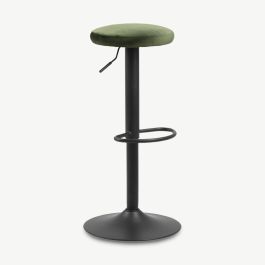 Seja Adjustable Stool, Green Velvet