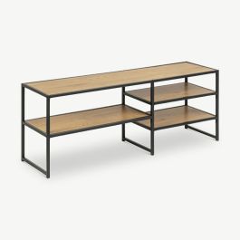 Dover Open TV Stand, Wild Oak & Black