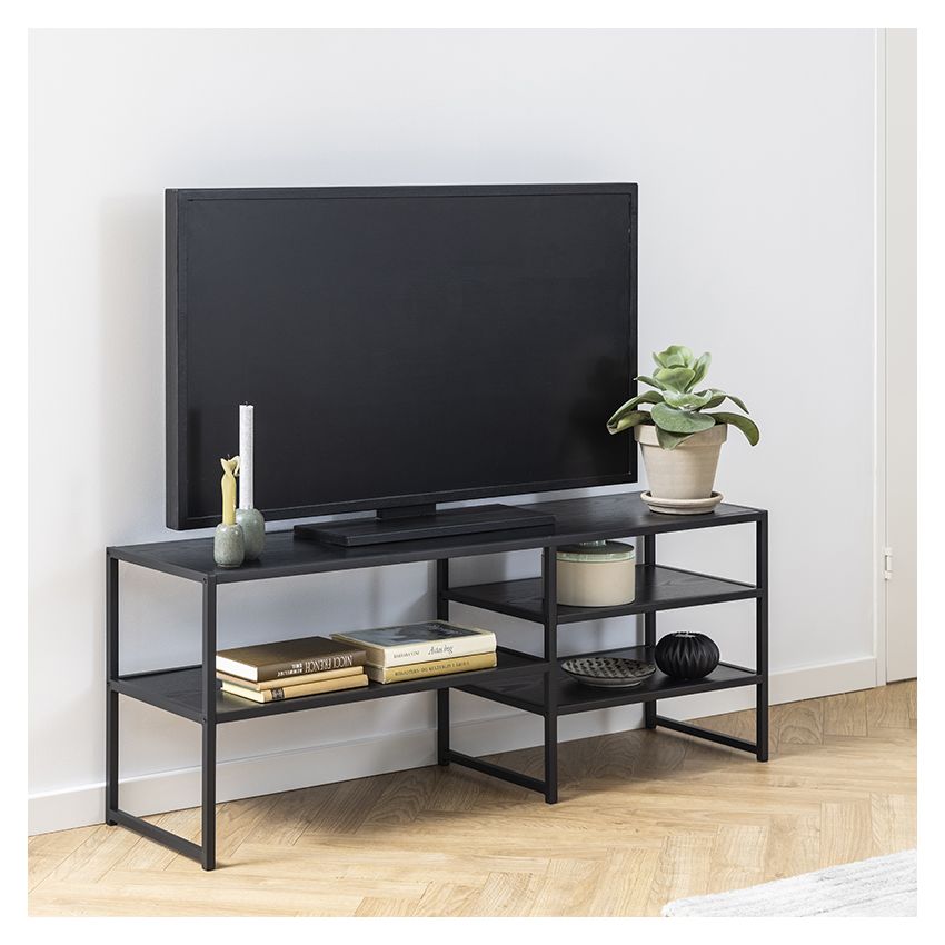 Dover Open TV Stand, Black Ash