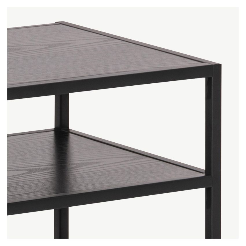 Dover Open TV Stand, Black Ash