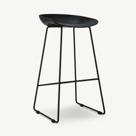 Aksel Bar Stool, Plastic & Black Metal
