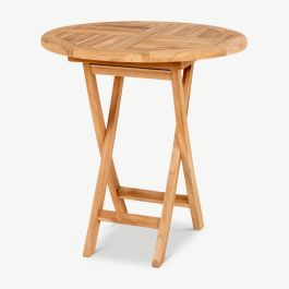 Oranda Round Garden Dining Table, Oiled Teak