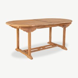Shira Extendable Garden Table, Natural Teak