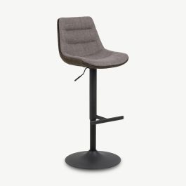 Hackney Adjustable Stool, Light Grey Fabric