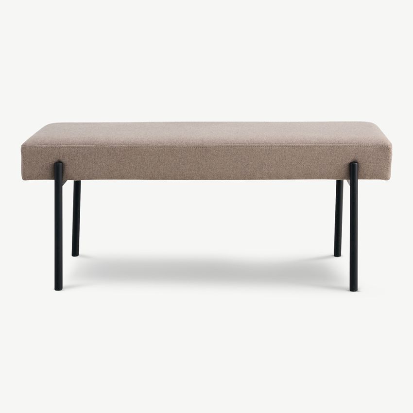 Florian Bench, Taupe Fabric