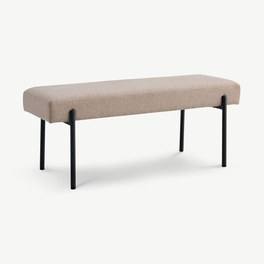 Florian Bench, Taupe Fabric