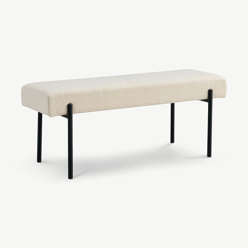 Florian Bench, White Bouclé