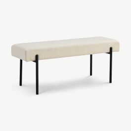 Florian Bench, White Bouclé