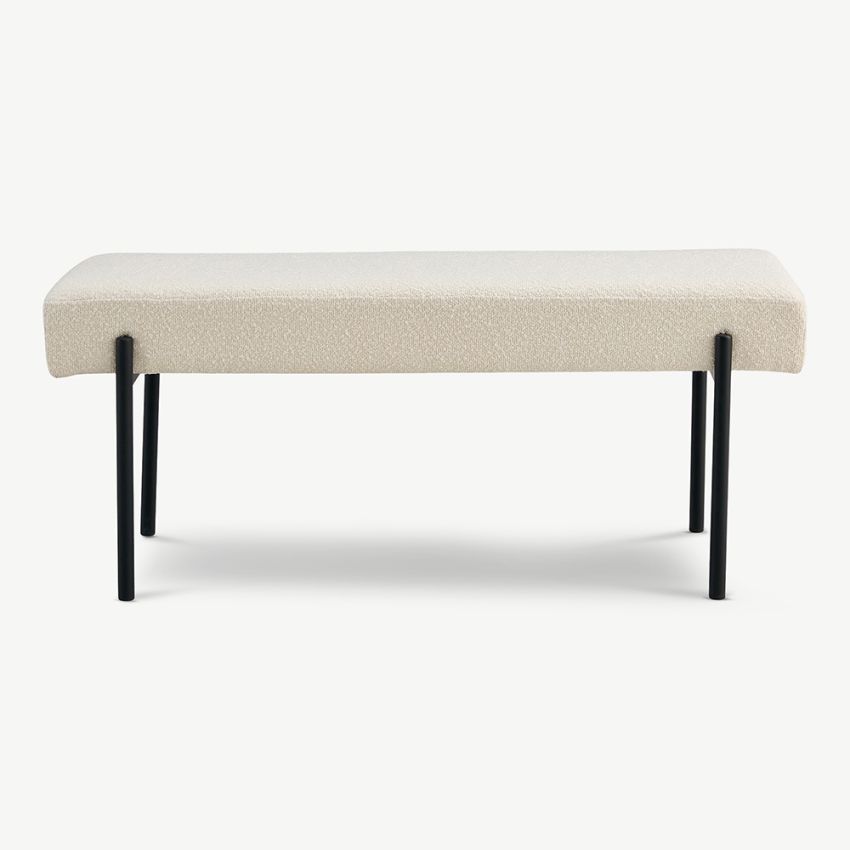 Florian Bench, White Bouclé
