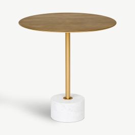Ottone Round Coffee Table, Brass