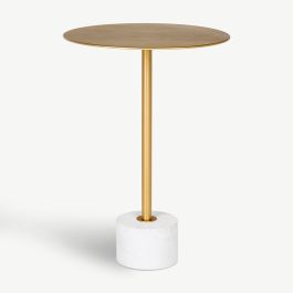 Ottone Round Side Table, Brass