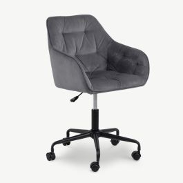 Brooke Executive Office Chair, Grey Velvet