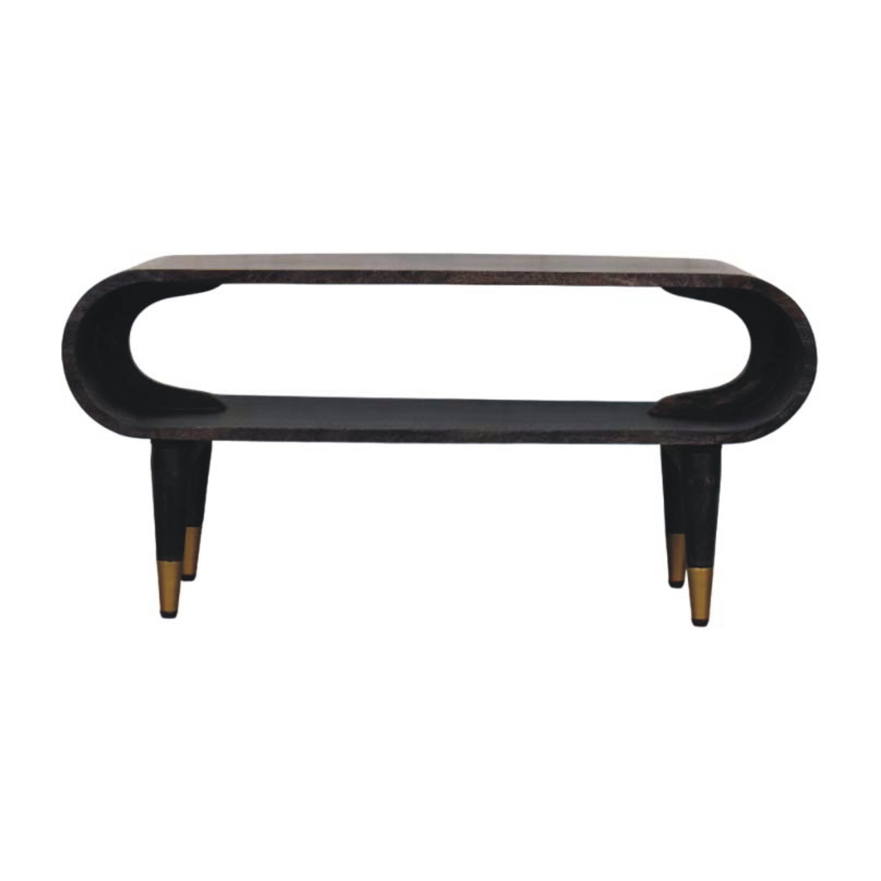 Curved Edge Media with Brass Accents