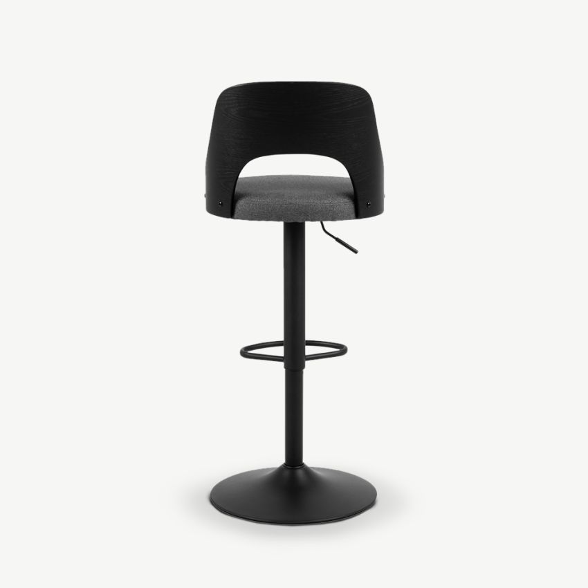 Neveah Adjustable Stool, Dark Grey Fabric