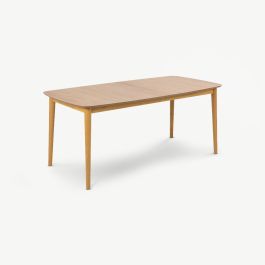 Devi Extendable Dining Table, Natural Wood - 180 cm