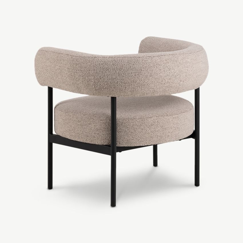 Kamiko Modern Armchair, Beige Fabric