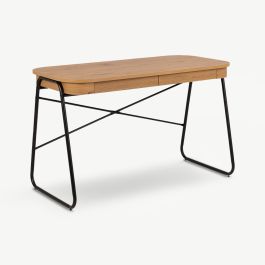Valdis Contemporary Desk, Oak Wood