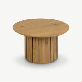 Eline Round Coffee Table, Natural Oak