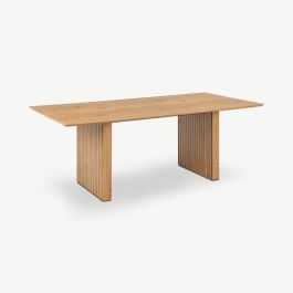 Eline Wooden Dining Table, Natural Oak - 210 cm